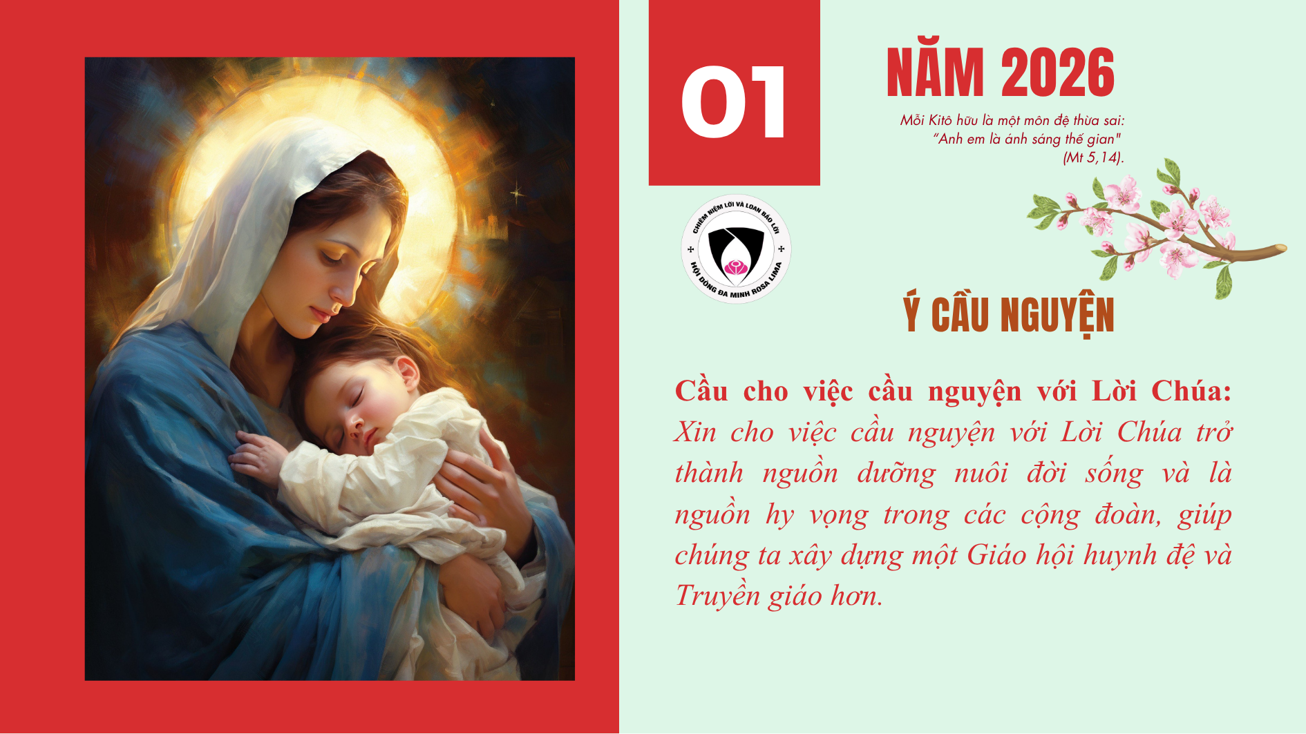 Lịch phụng vụ tháng 1/2026